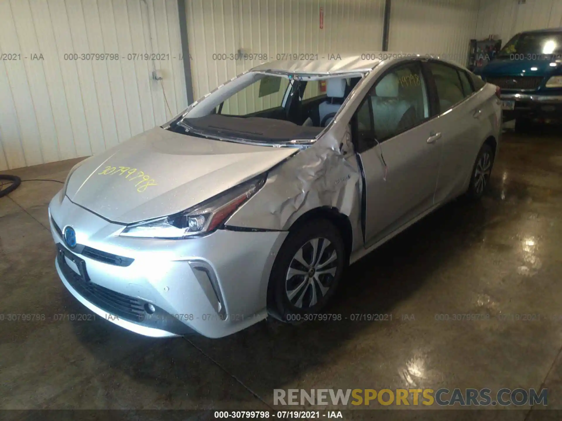 2 Photograph of a damaged car JTDL9RFU2K3008796 TOYOTA PRIUS 2019