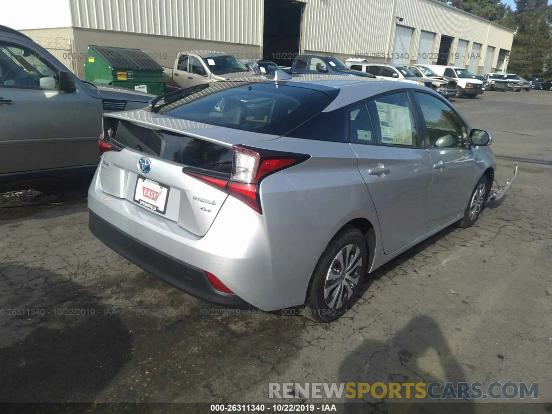 4 Photograph of a damaged car JTDL9RFU2K3009883 TOYOTA PRIUS 2019