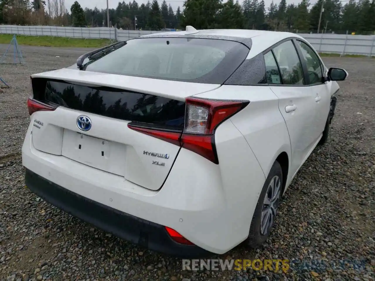 4 Photograph of a damaged car JTDL9RFU2K3010435 TOYOTA PRIUS 2019