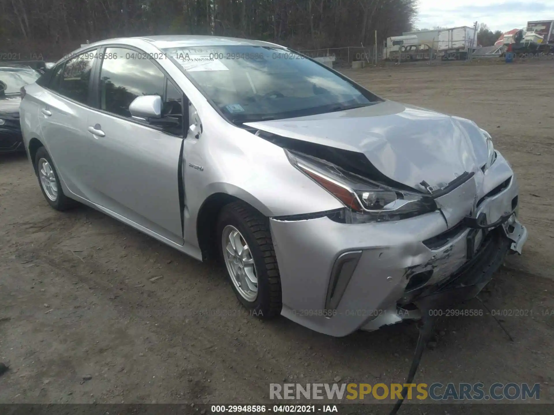 1 Фотография поврежденного автомобиля JTDL9RFU2K3011584 TOYOTA PRIUS 2019