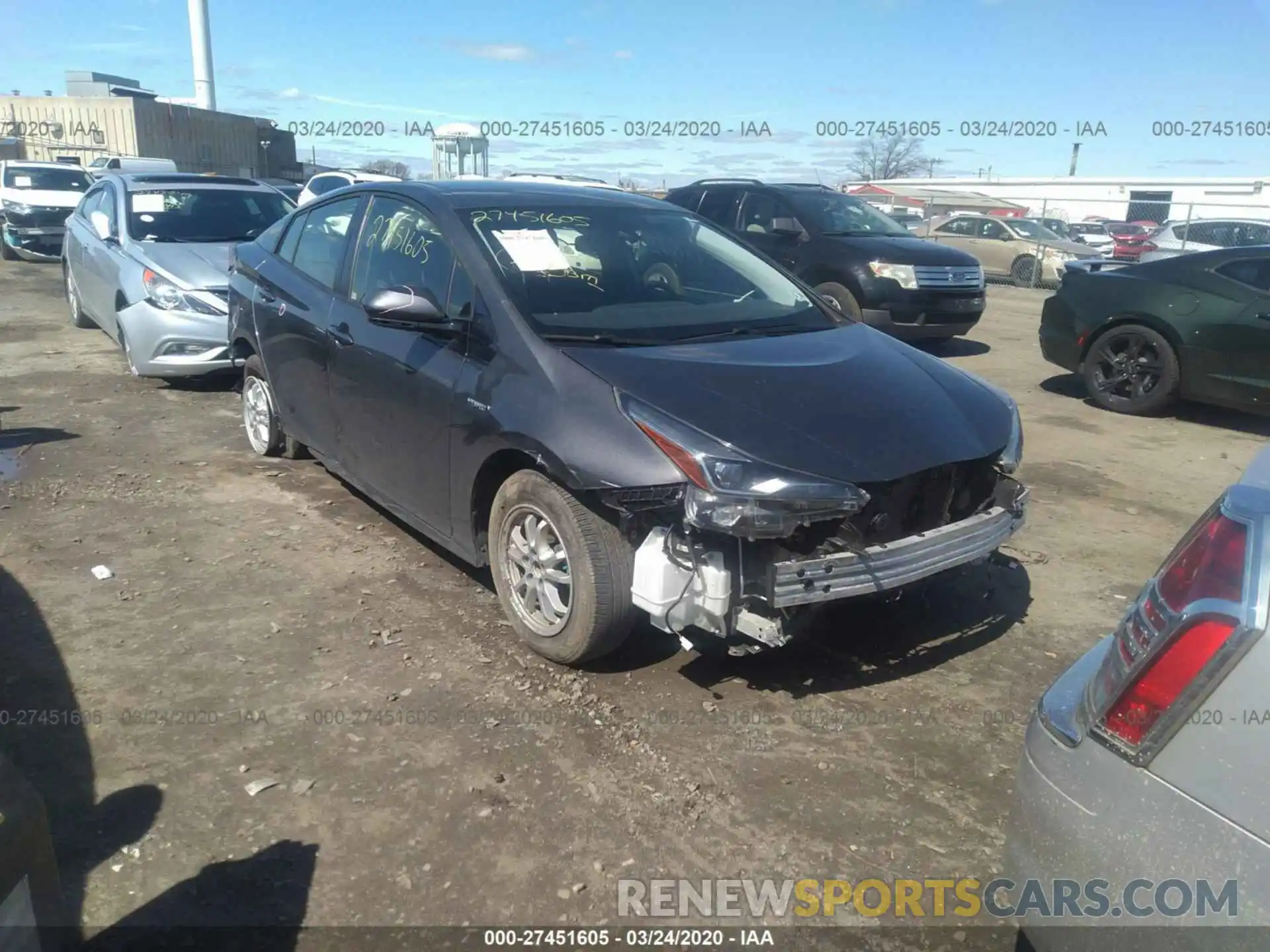 1 Photograph of a damaged car JTDL9RFU3K3002666 TOYOTA PRIUS 2019