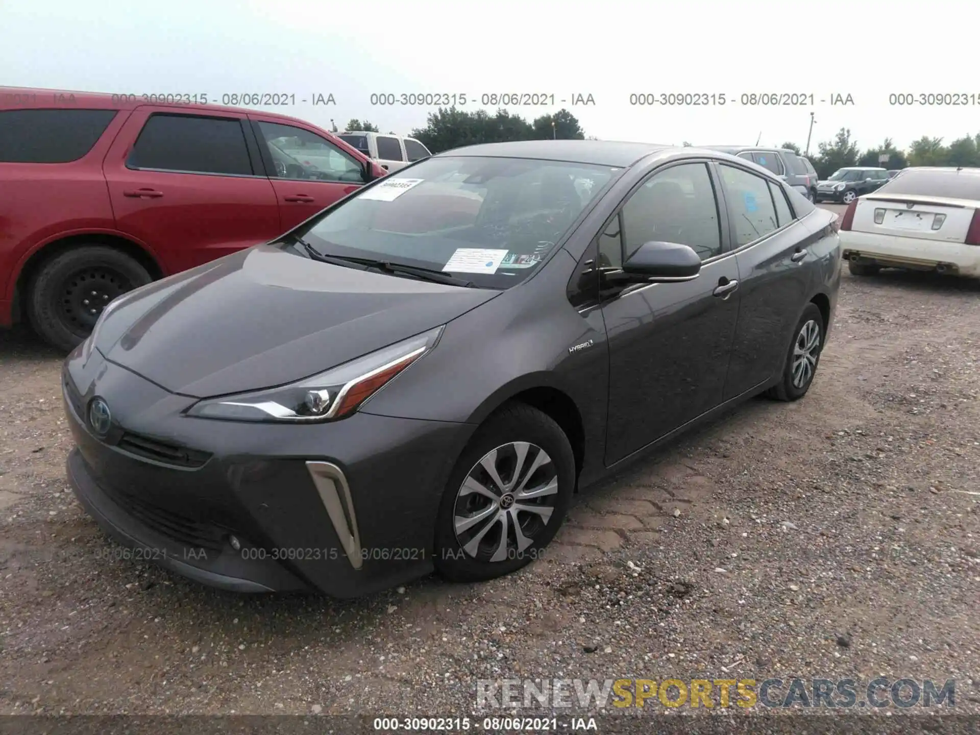 2 Photograph of a damaged car JTDL9RFU3K3003672 TOYOTA PRIUS 2019