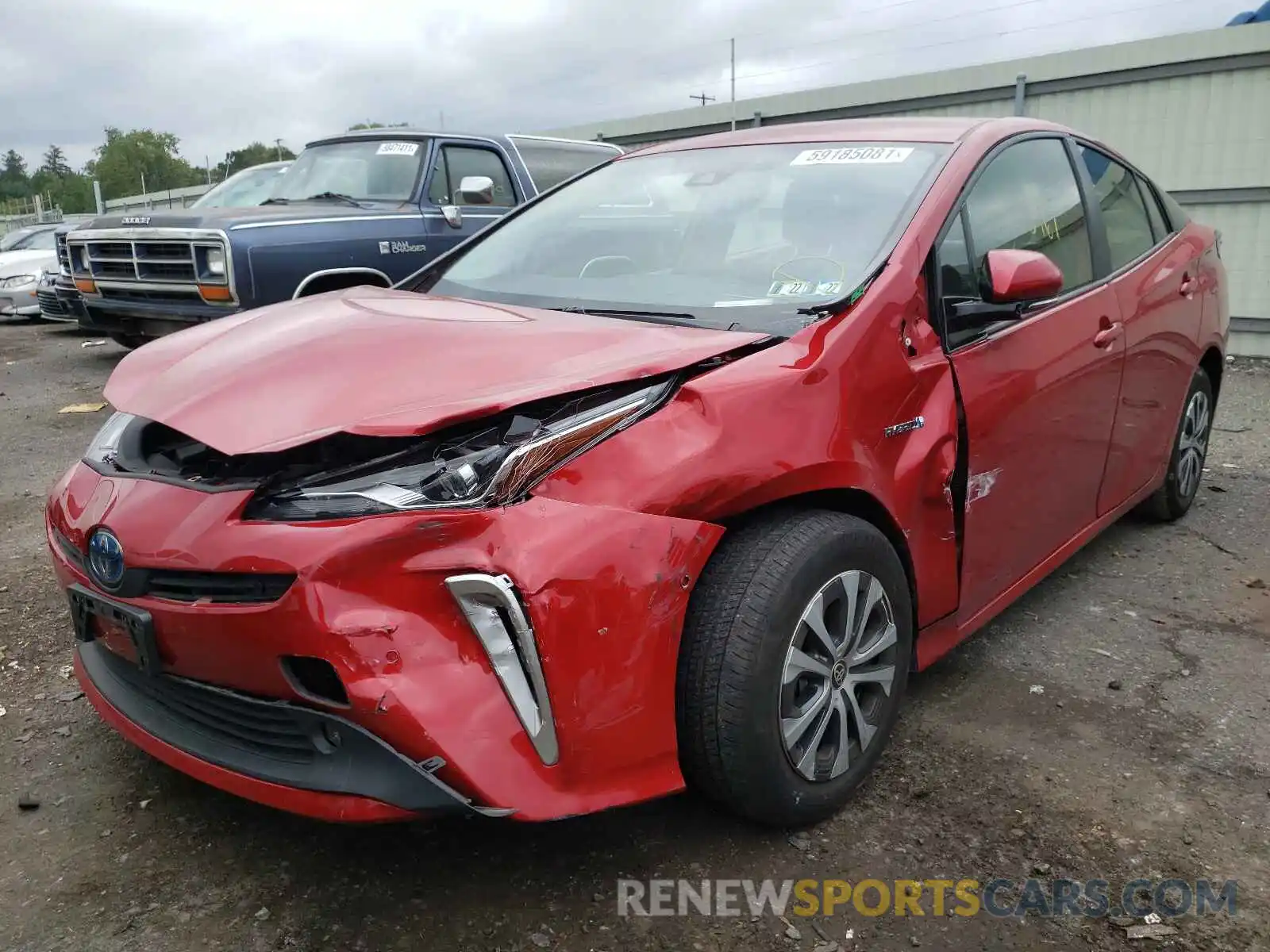 2 Photograph of a damaged car JTDL9RFU3K3005681 TOYOTA PRIUS 2019