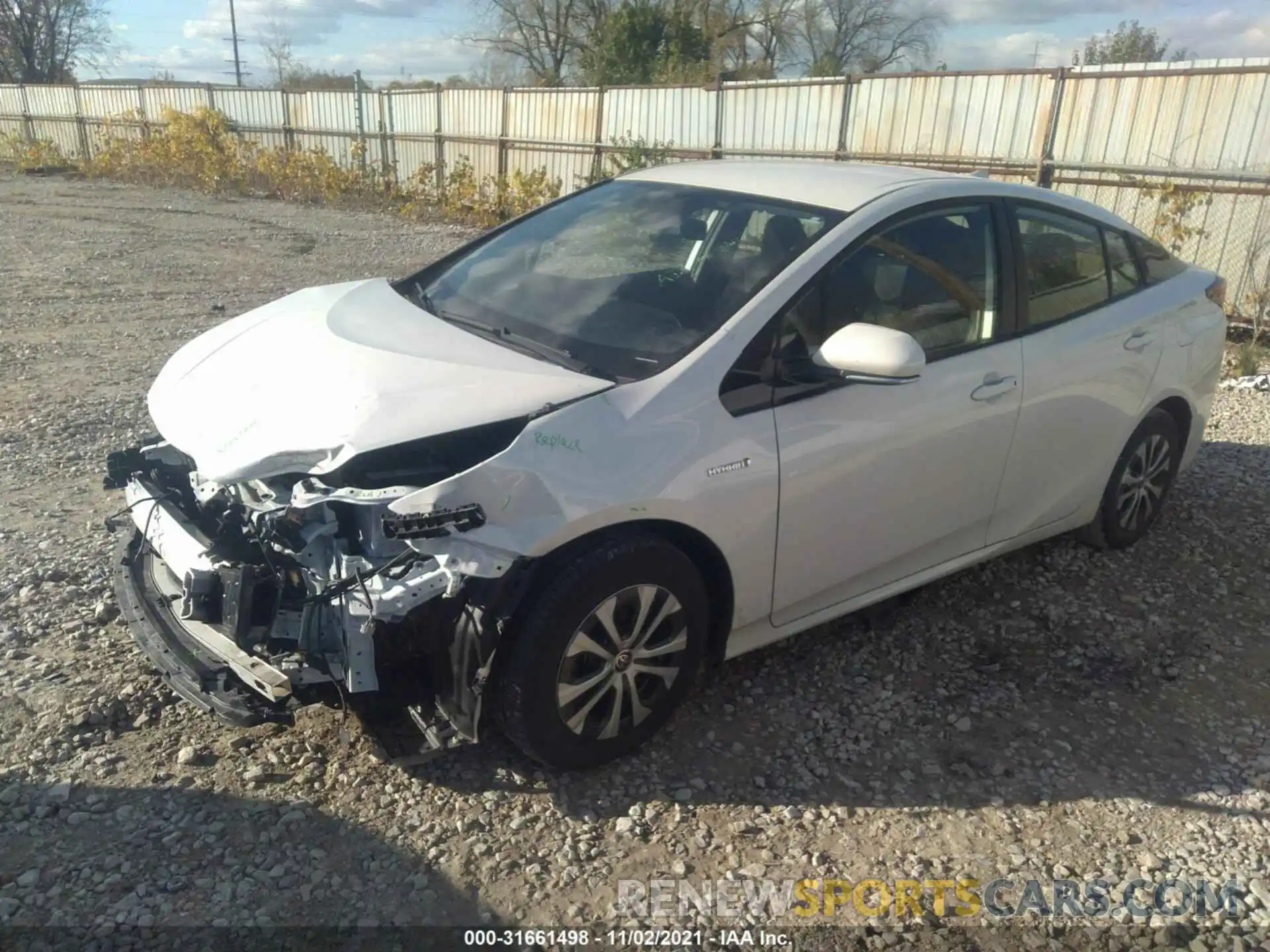 2 Photograph of a damaged car JTDL9RFU3K3006359 TOYOTA PRIUS 2019