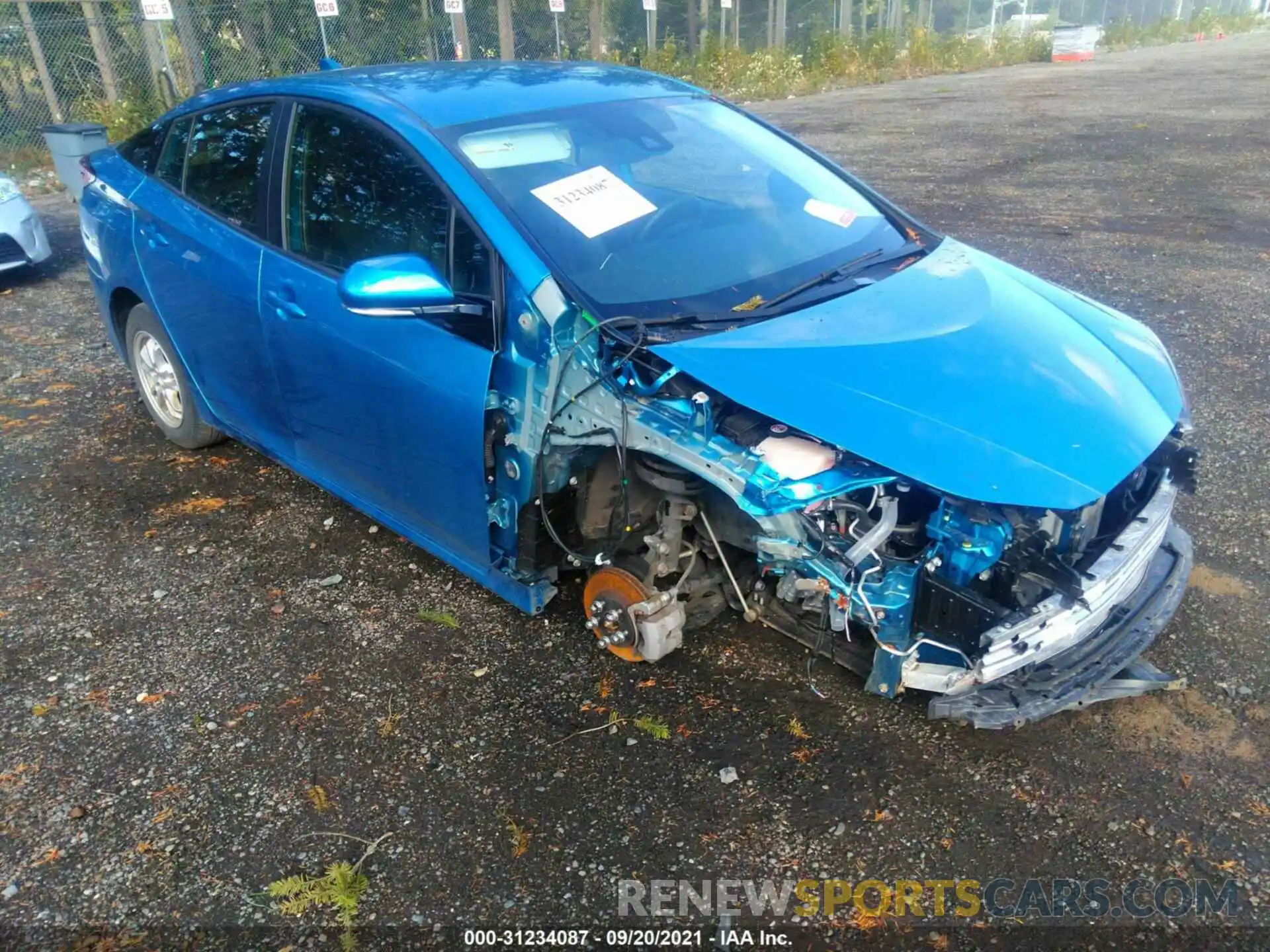 1 Photograph of a damaged car JTDL9RFU3K3008578 TOYOTA PRIUS 2019