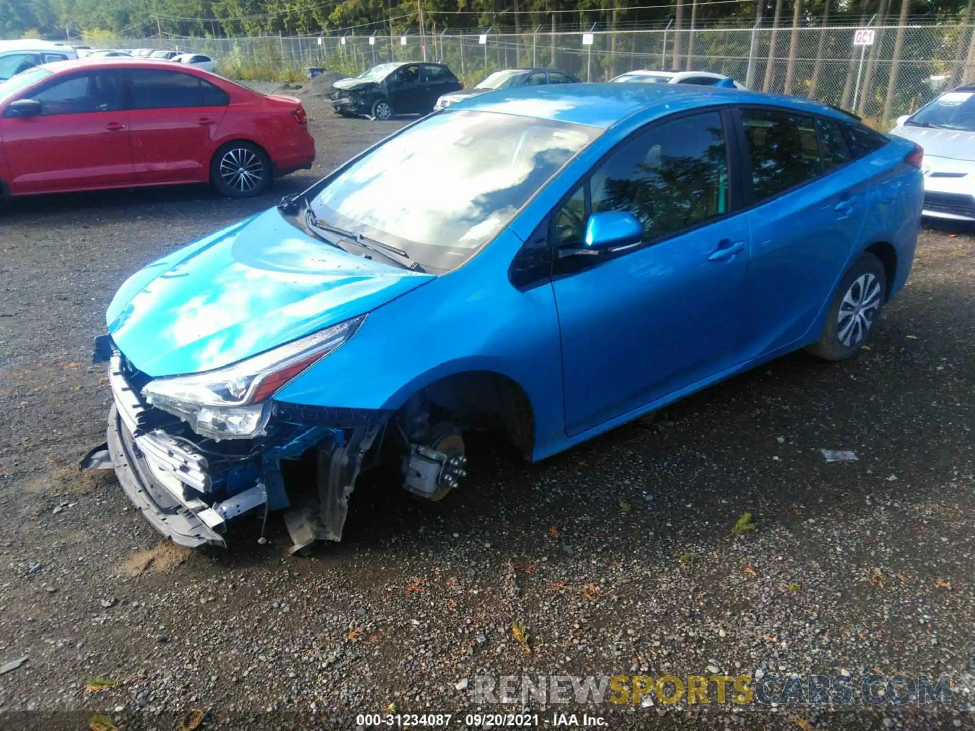 2 Photograph of a damaged car JTDL9RFU3K3008578 TOYOTA PRIUS 2019