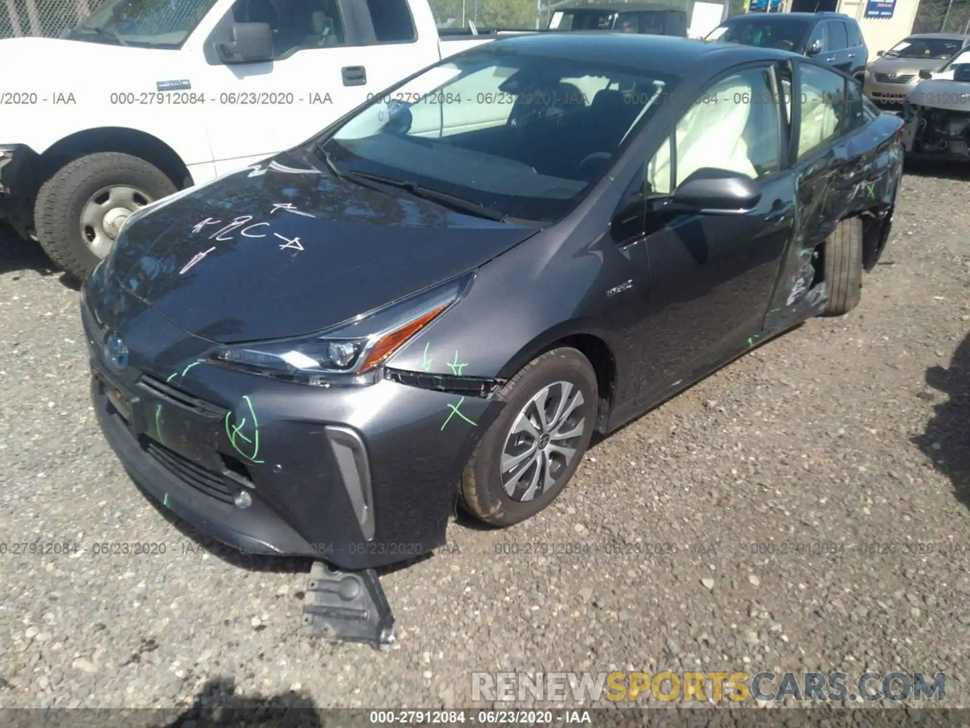 2 Photograph of a damaged car JTDL9RFU3K3009620 TOYOTA PRIUS 2019