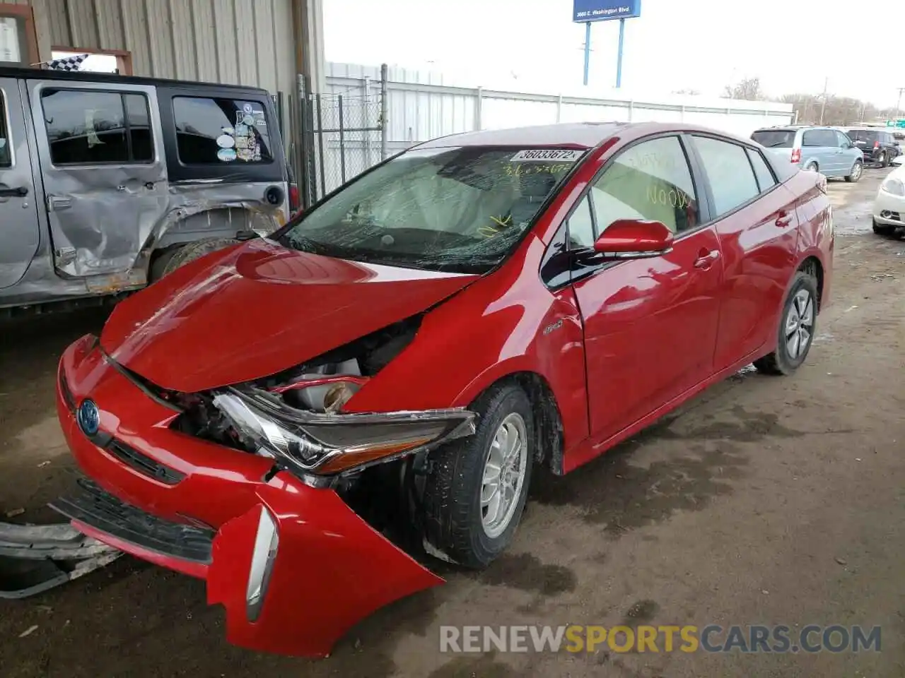 2 Photograph of a damaged car JTDL9RFU3K3011240 TOYOTA PRIUS 2019