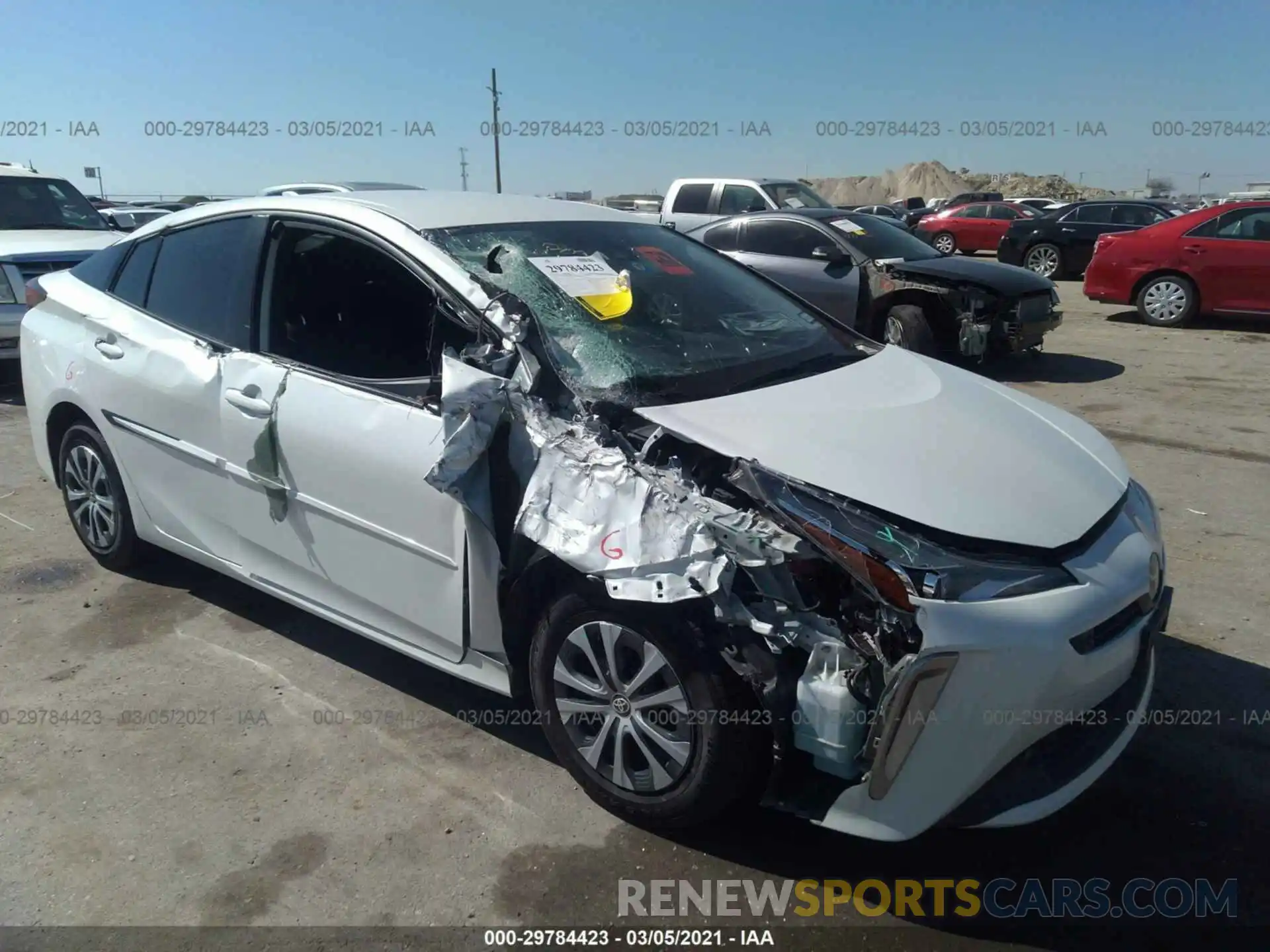 1 Photograph of a damaged car JTDL9RFU4K3003101 TOYOTA PRIUS 2019