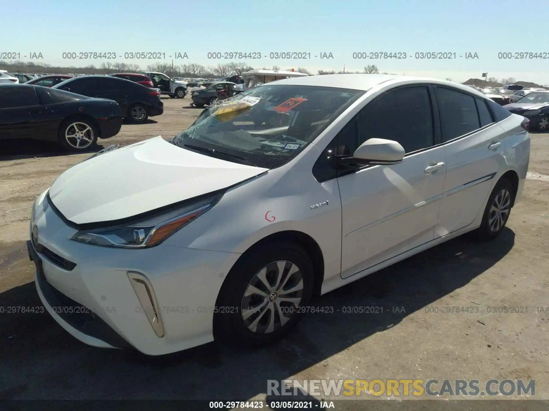 2 Photograph of a damaged car JTDL9RFU4K3003101 TOYOTA PRIUS 2019