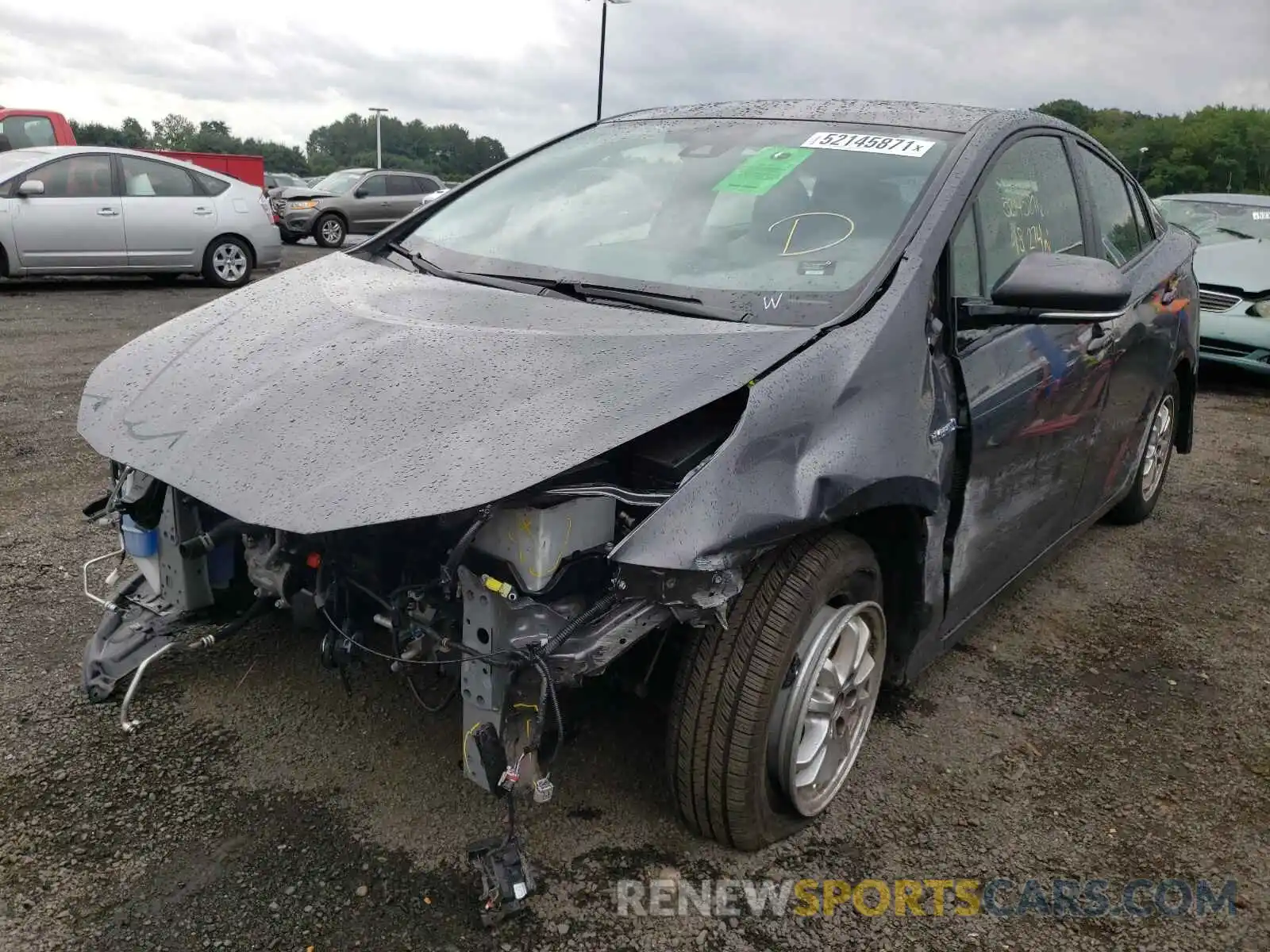 2 Photograph of a damaged car JTDL9RFU4K3010243 TOYOTA PRIUS 2019