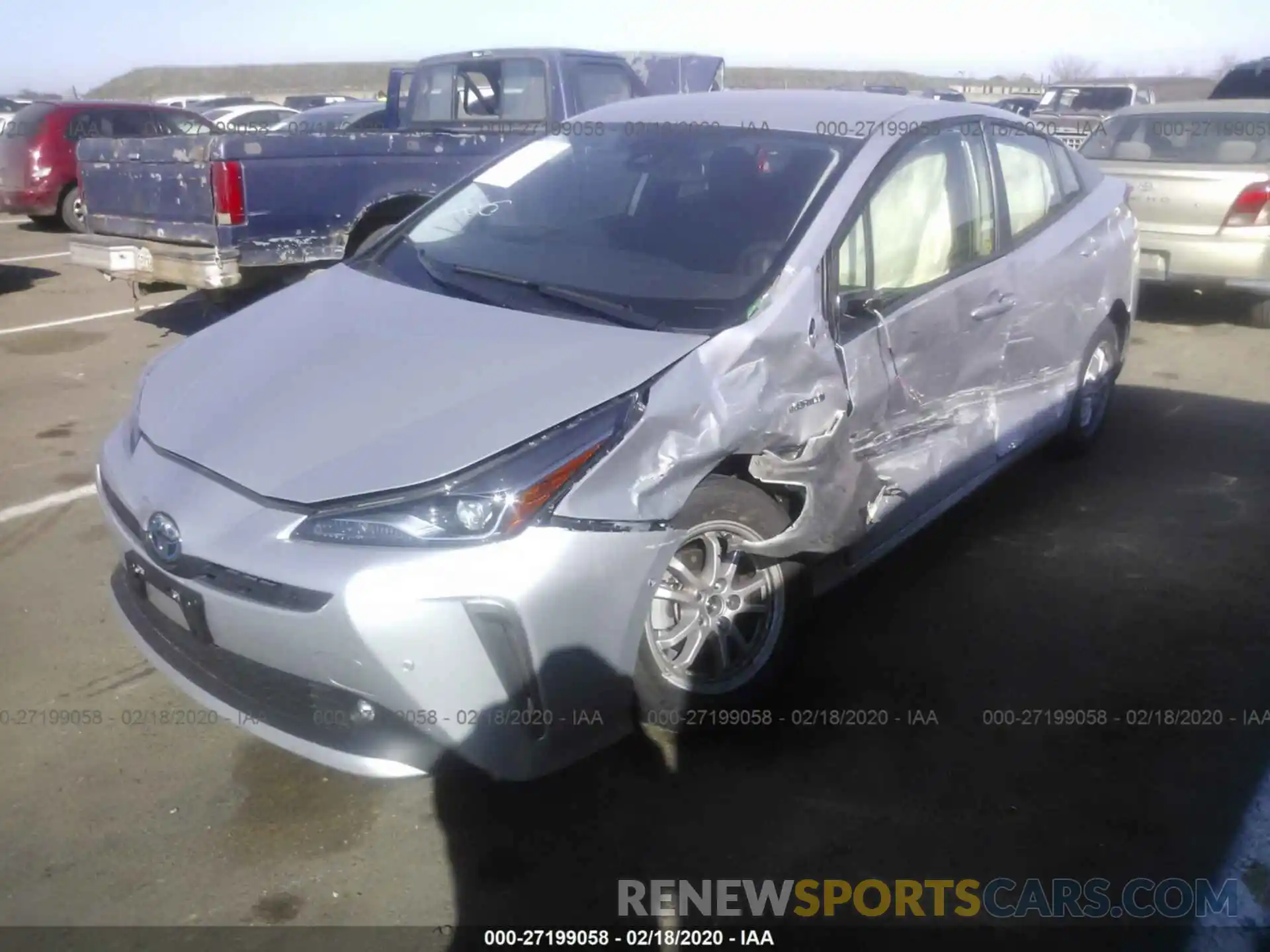 2 Photograph of a damaged car JTDL9RFU4K3012168 TOYOTA PRIUS 2019