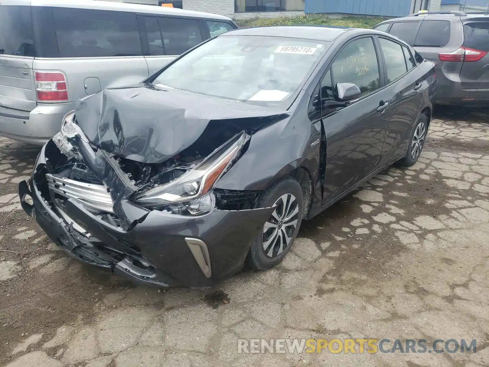 2 Photograph of a damaged car JTDL9RFU4K3012574 TOYOTA PRIUS 2019