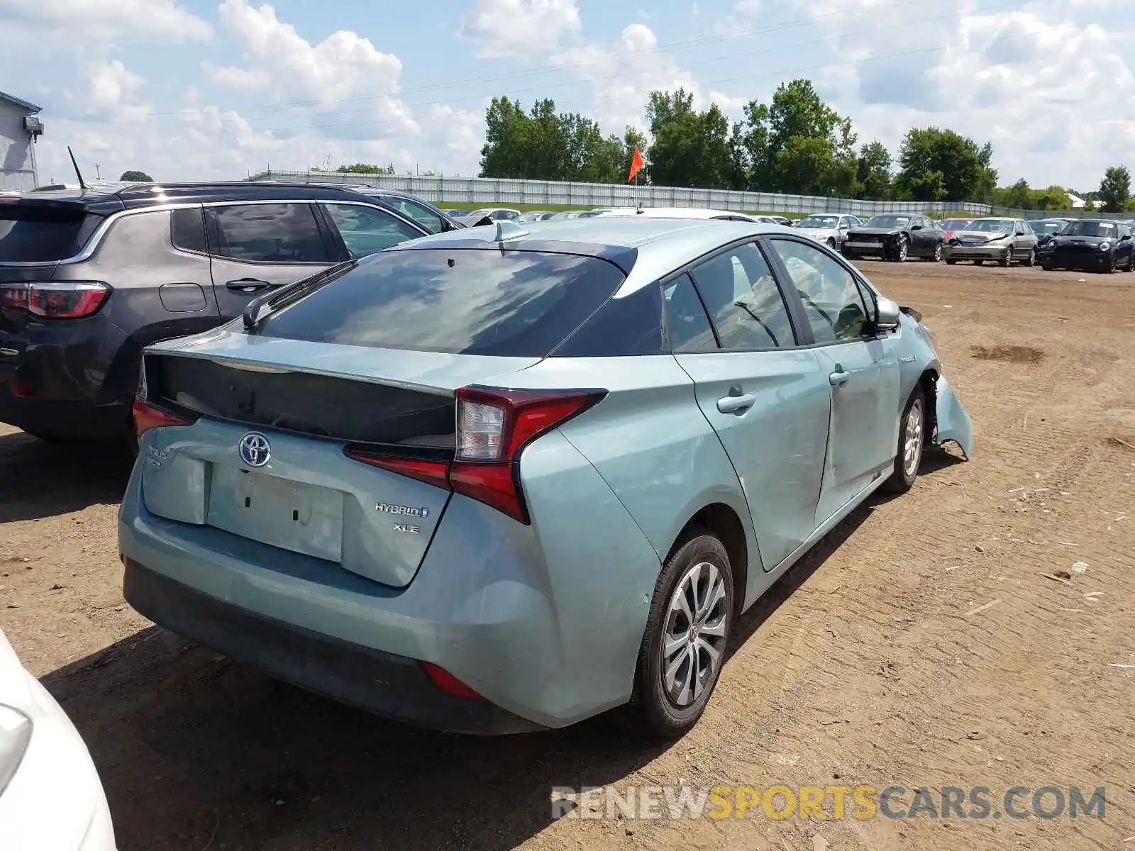 4 Фотография поврежденного автомобиля JTDL9RFU5K3006296 TOYOTA PRIUS 2019