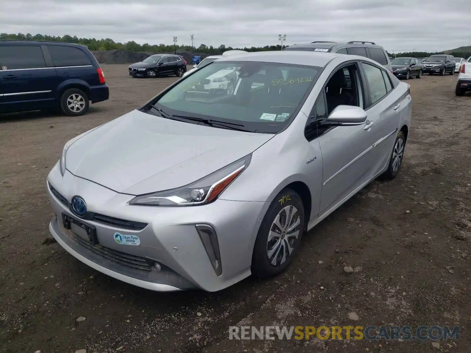 2 Photograph of a damaged car JTDL9RFU5K3008548 TOYOTA PRIUS 2019