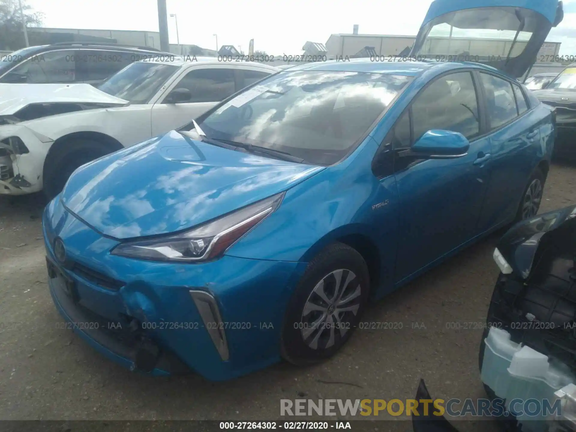 2 Фотография поврежденного автомобиля JTDL9RFU5K3009618 TOYOTA PRIUS 2019