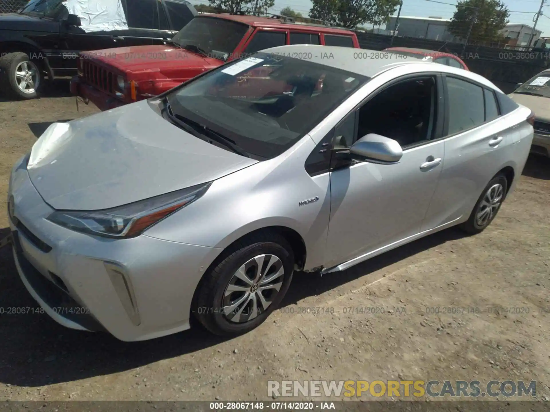 2 Photograph of a damaged car JTDL9RFU5K3012048 TOYOTA PRIUS 2019