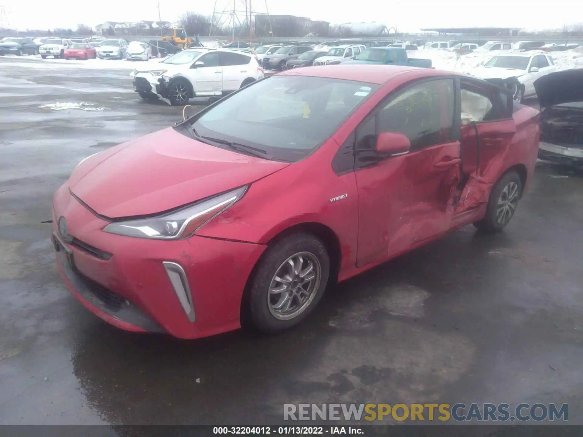 2 Фотография поврежденного автомобиля JTDL9RFU5K3012549 TOYOTA PRIUS 2019