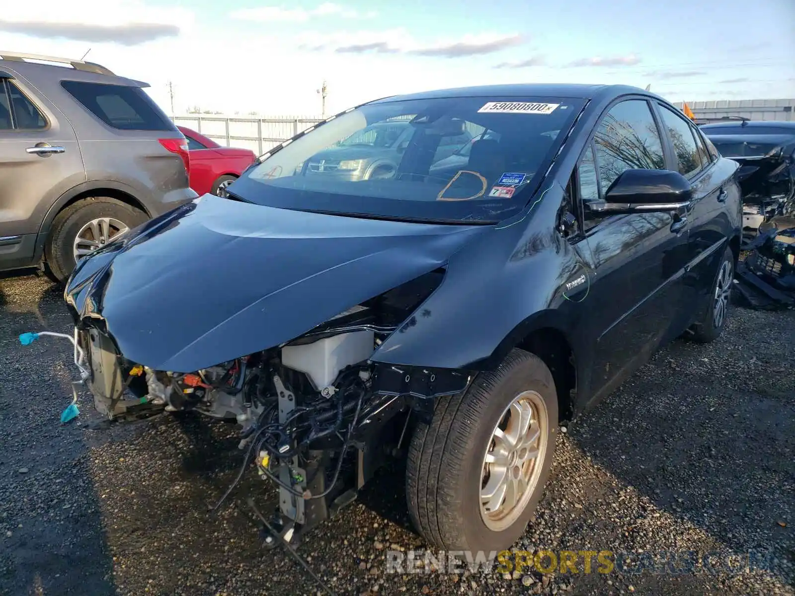 2 Photograph of a damaged car JTDL9RFU6K3003780 TOYOTA PRIUS 2019