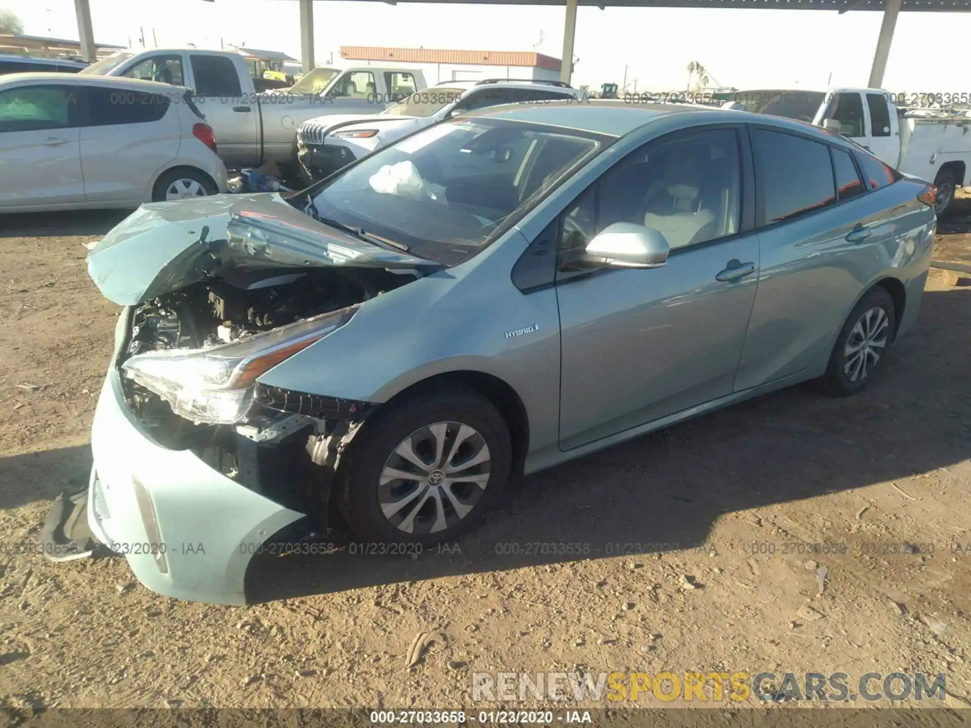 2 Photograph of a damaged car JTDL9RFU6K3006811 TOYOTA PRIUS 2019