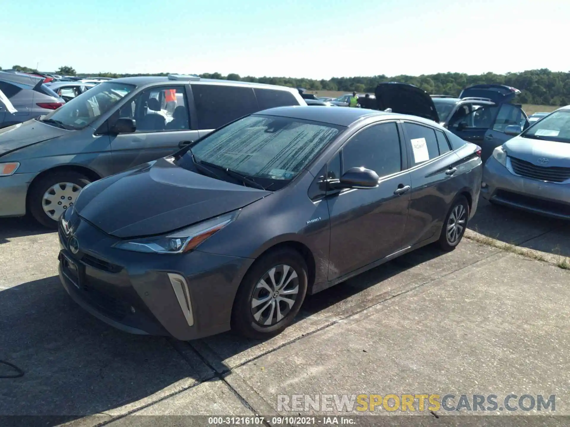 2 Photograph of a damaged car JTDL9RFU6K3010101 TOYOTA PRIUS 2019