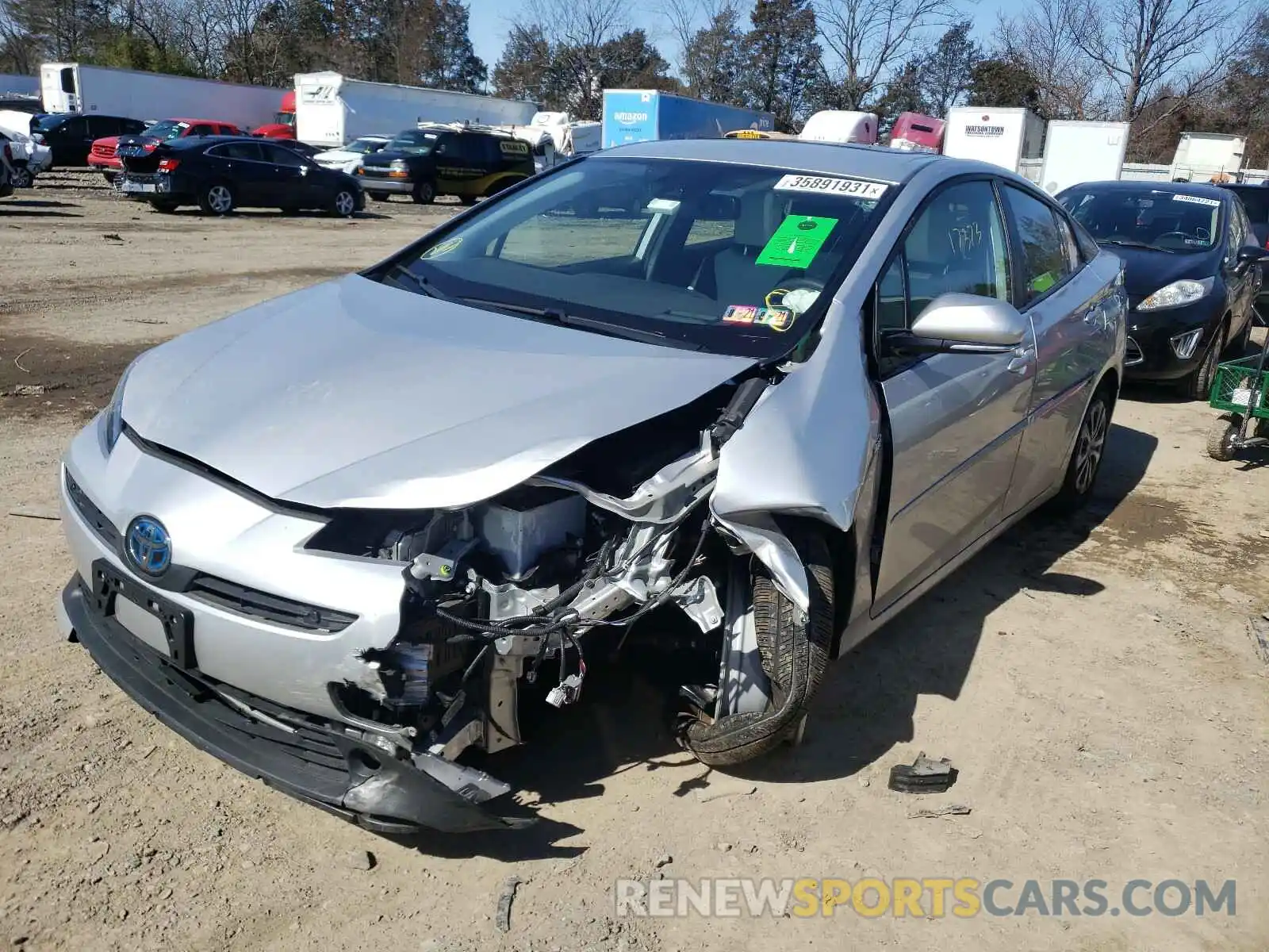 2 Photograph of a damaged car JTDL9RFU6K3010485 TOYOTA PRIUS 2019