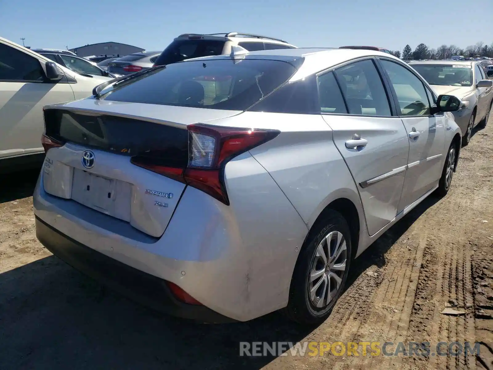 4 Фотография поврежденного автомобиля JTDL9RFU6K3010485 TOYOTA PRIUS 2019