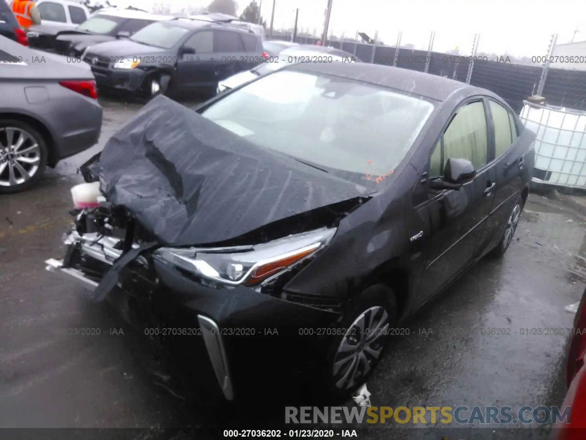 2 Photograph of a damaged car JTDL9RFU7K3001360 TOYOTA PRIUS 2019