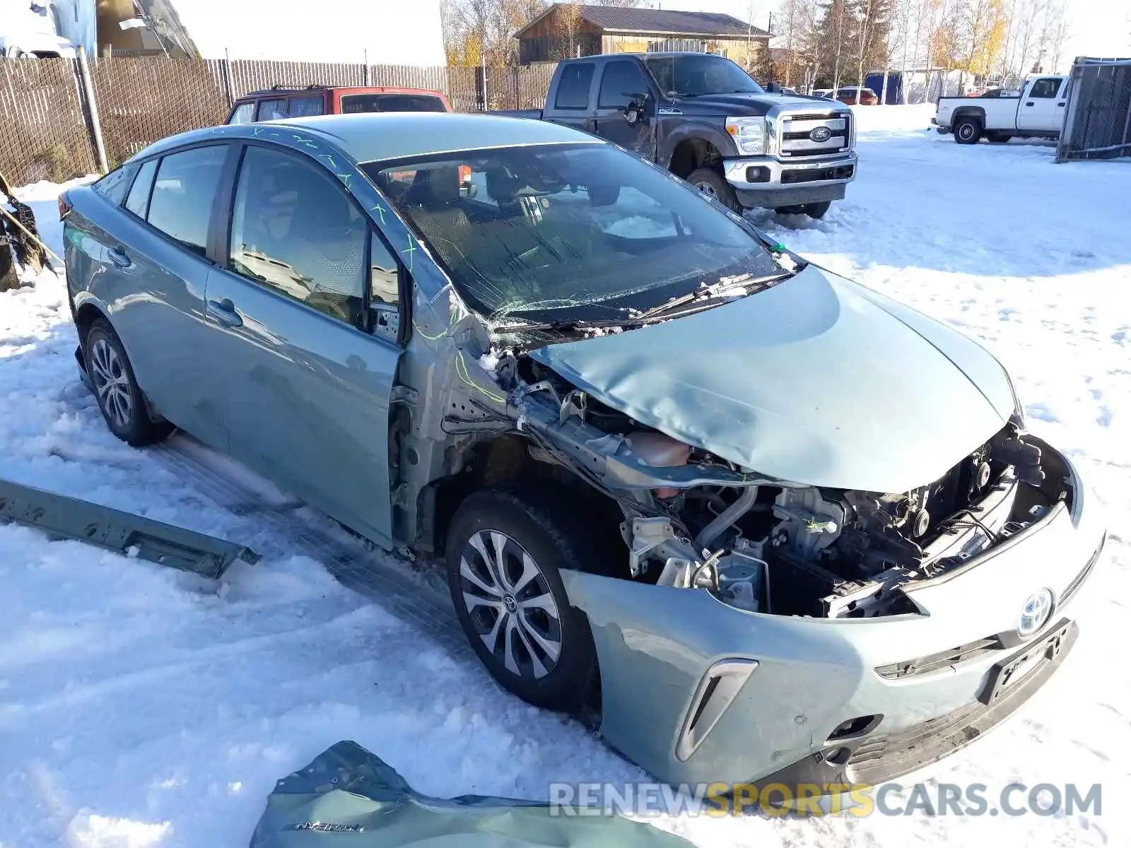 1 Photograph of a damaged car JTDL9RFU7K3005330 TOYOTA PRIUS 2019