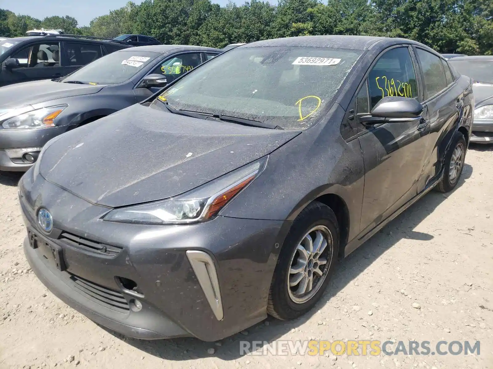 2 Фотография поврежденного автомобиля JTDL9RFU7K3007451 TOYOTA PRIUS 2019