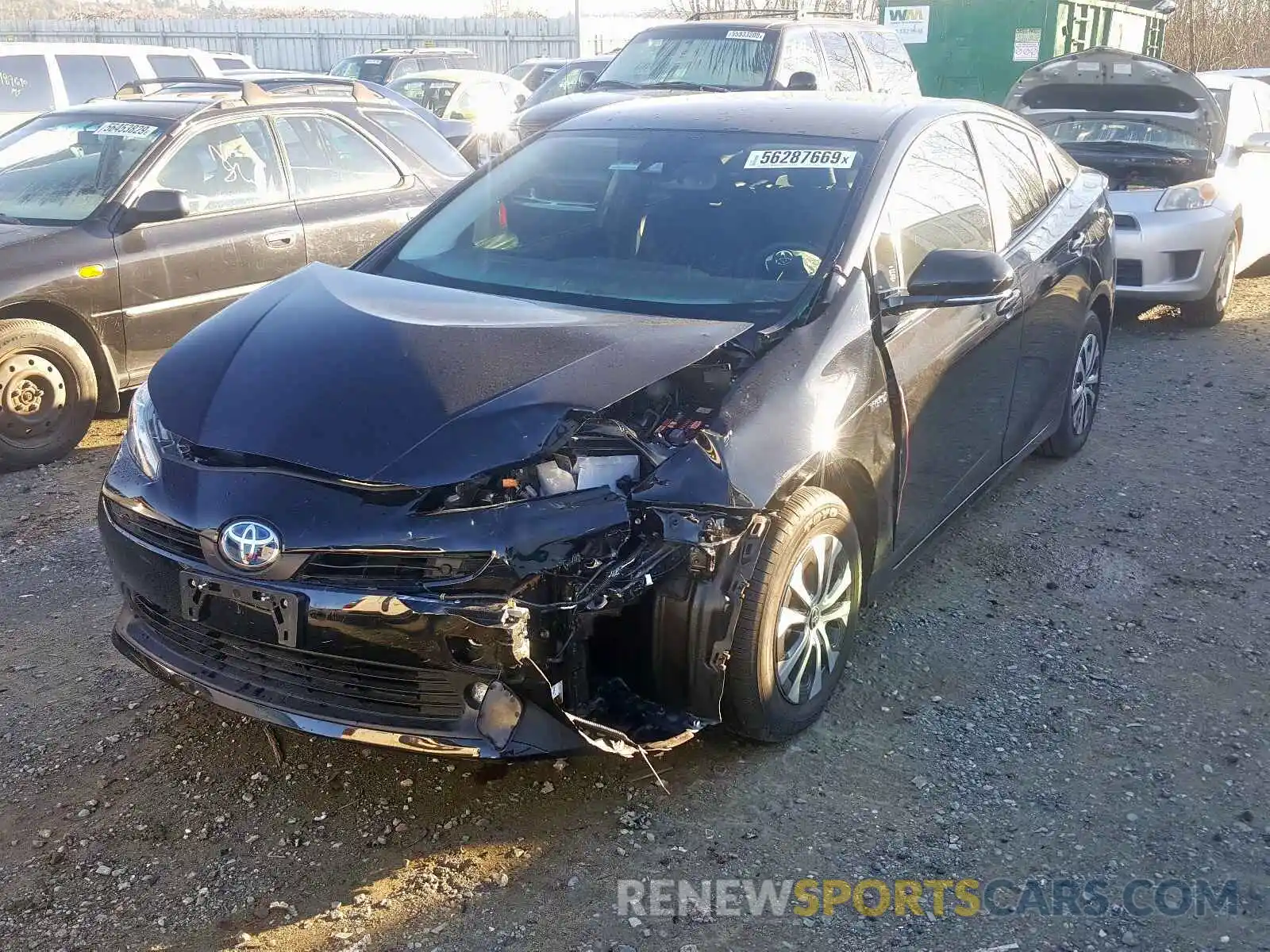 2 Фотография поврежденного автомобиля JTDL9RFU8K3003649 TOYOTA PRIUS 2019