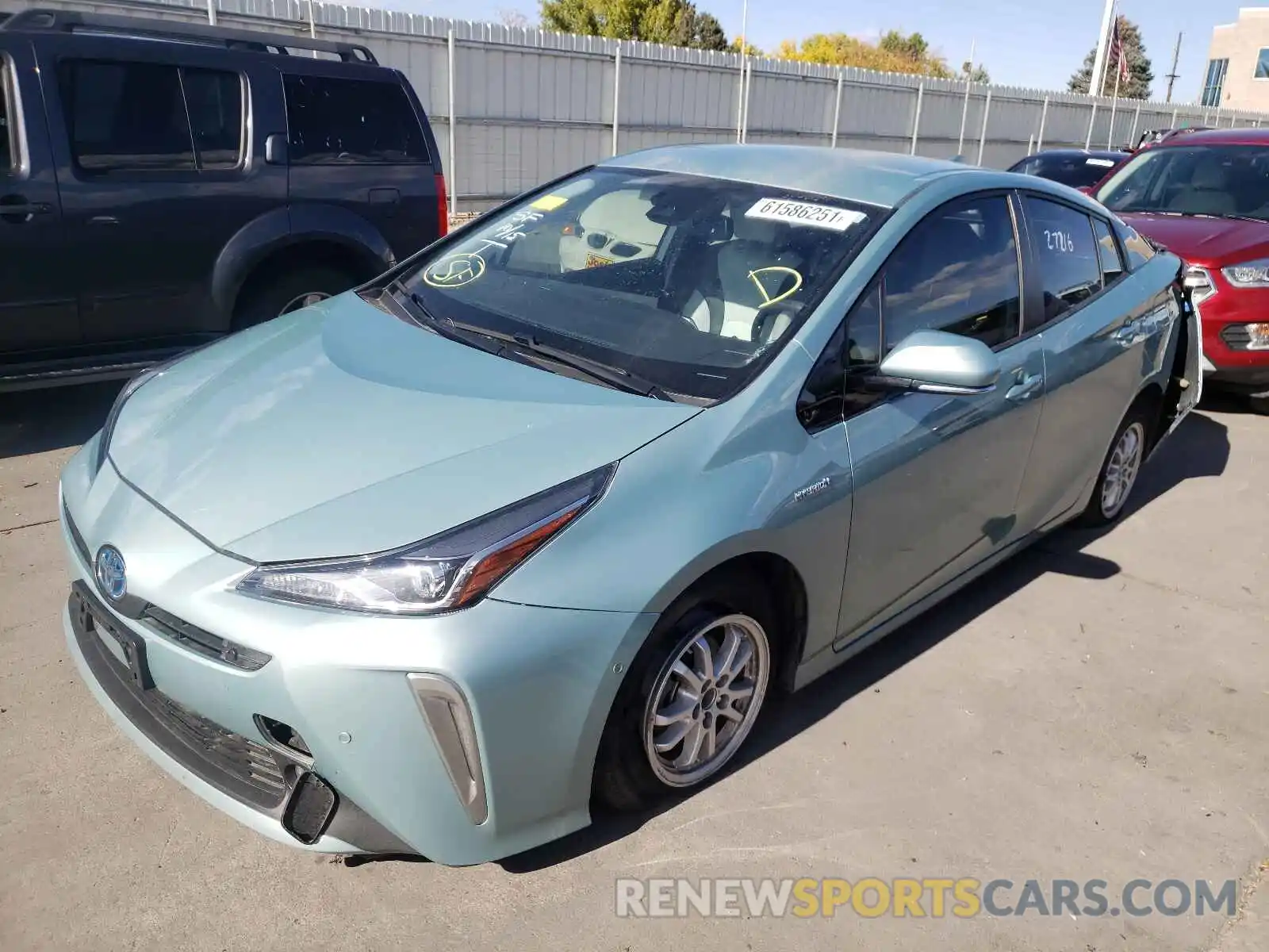 2 Photograph of a damaged car JTDL9RFU8K3005448 TOYOTA PRIUS 2019