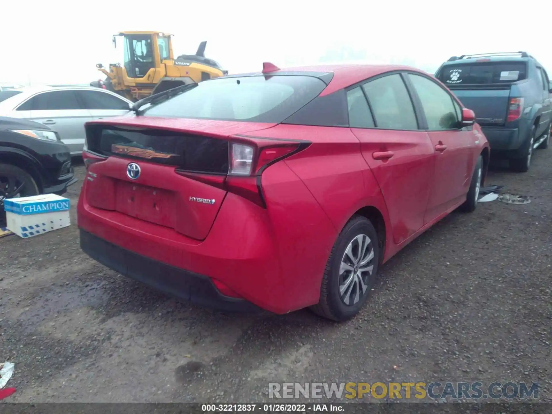 4 Фотография поврежденного автомобиля JTDL9RFU9K3001649 TOYOTA PRIUS 2019