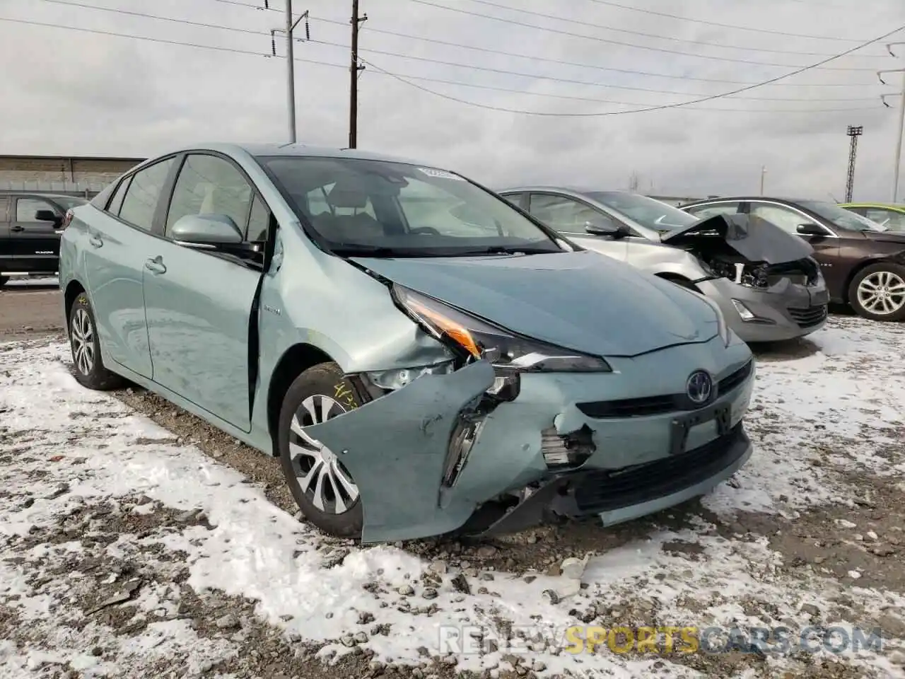 1 Photograph of a damaged car JTDL9RFU9K3004972 TOYOTA PRIUS 2019