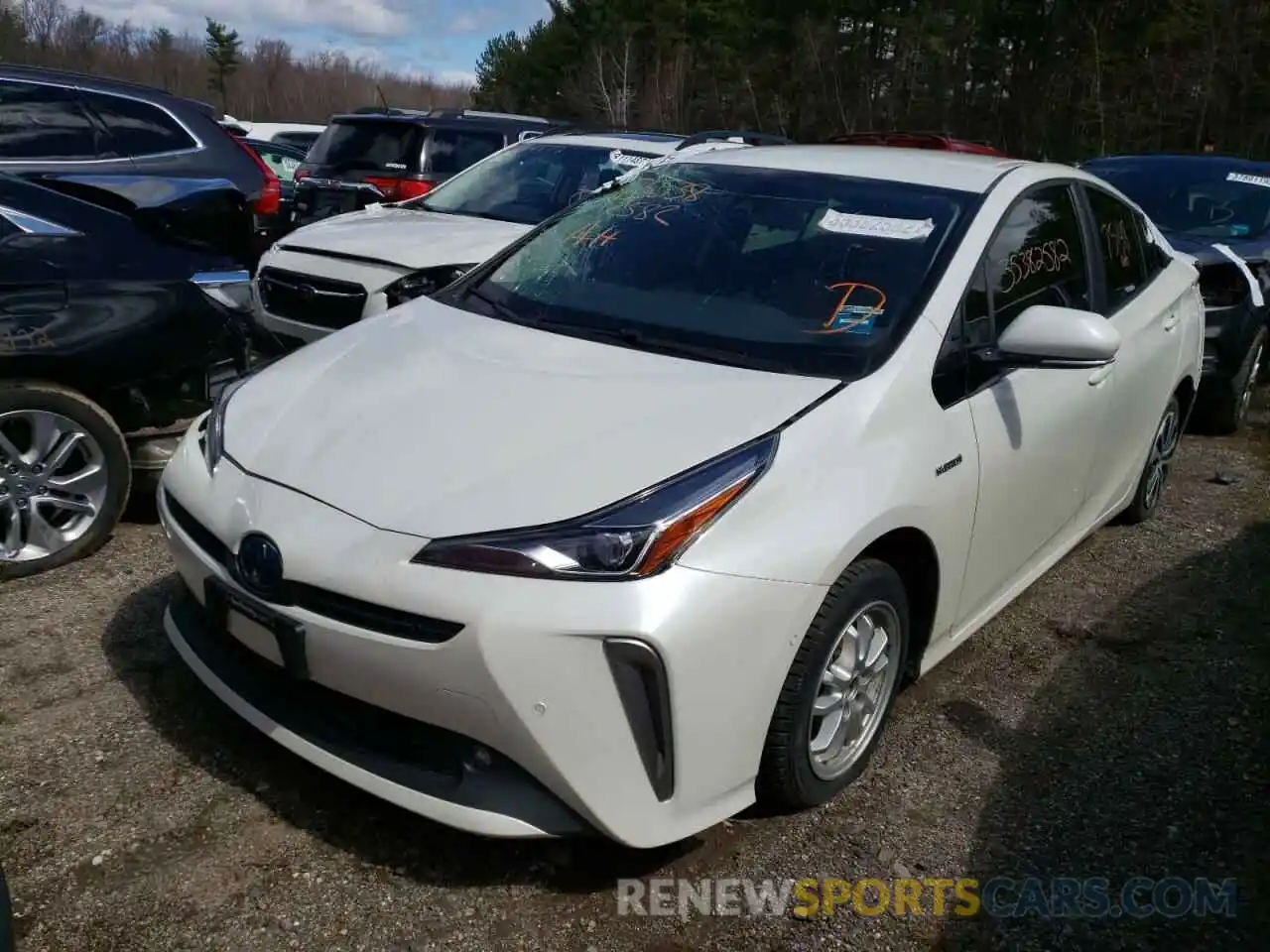 2 Photograph of a damaged car JTDL9RFU9K3005054 TOYOTA PRIUS 2019