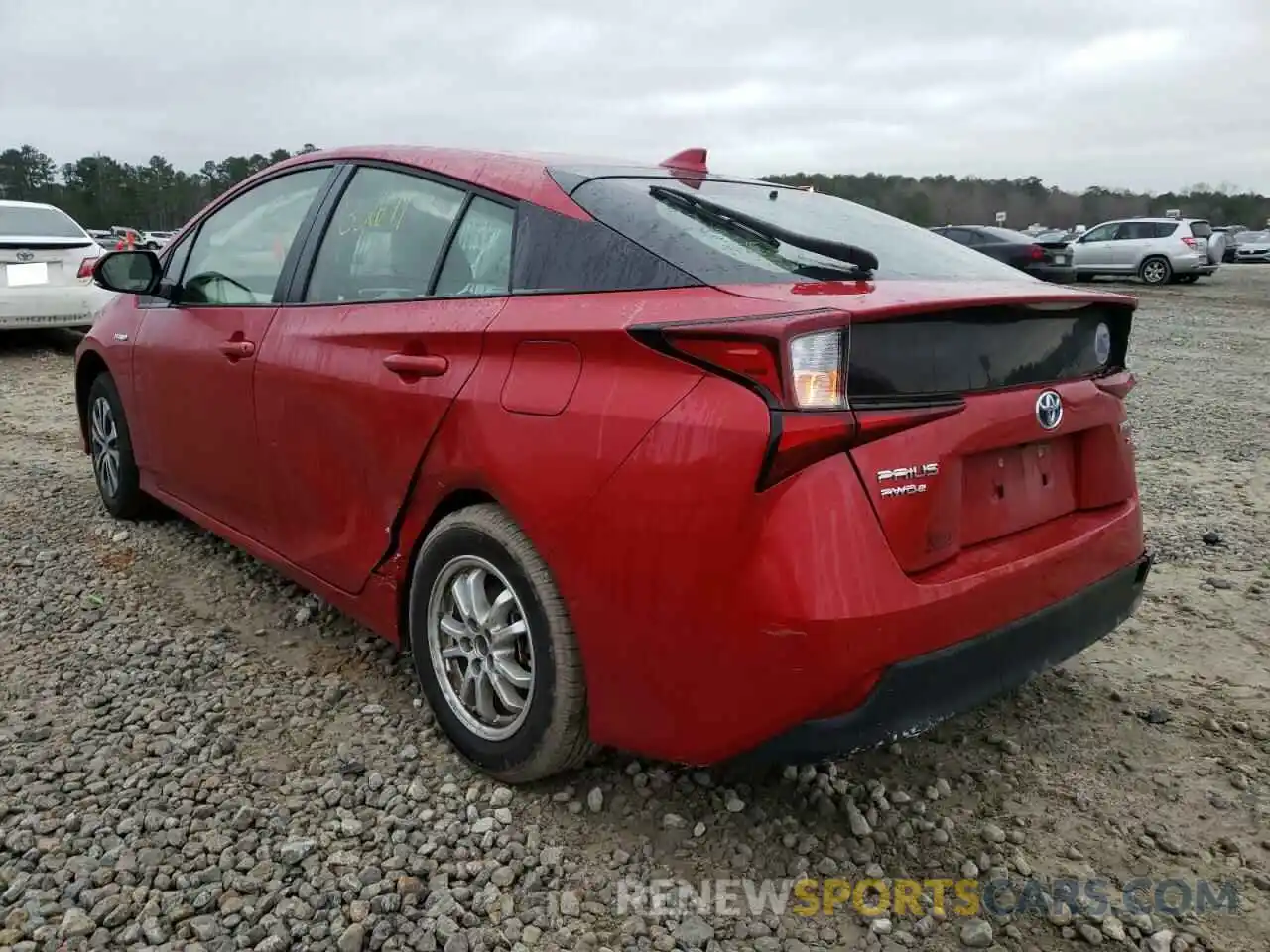 3 Фотография поврежденного автомобиля JTDL9RFU9K3006964 TOYOTA PRIUS 2019