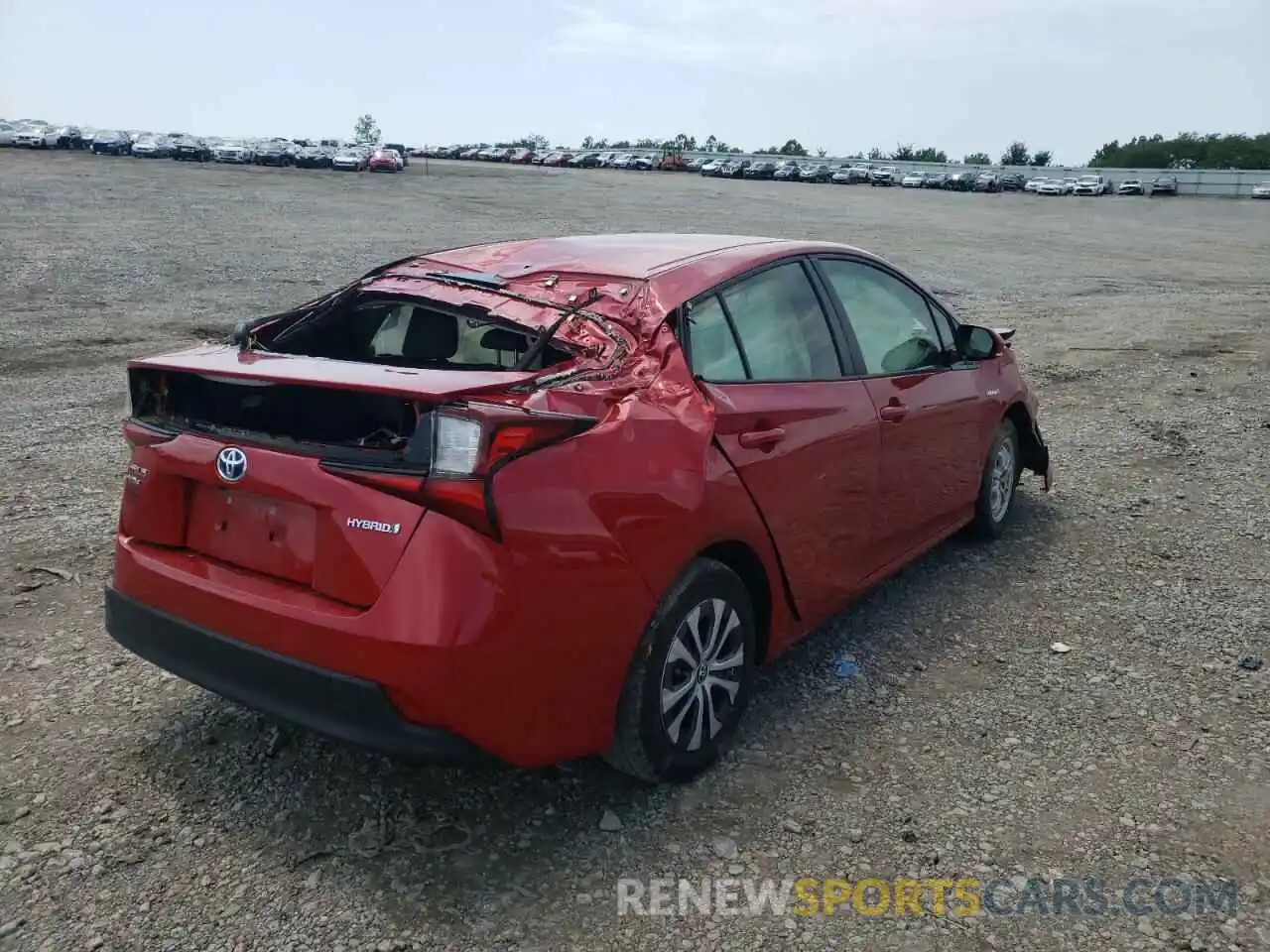 4 Фотография поврежденного автомобиля JTDL9RFU9K3007256 TOYOTA PRIUS 2019