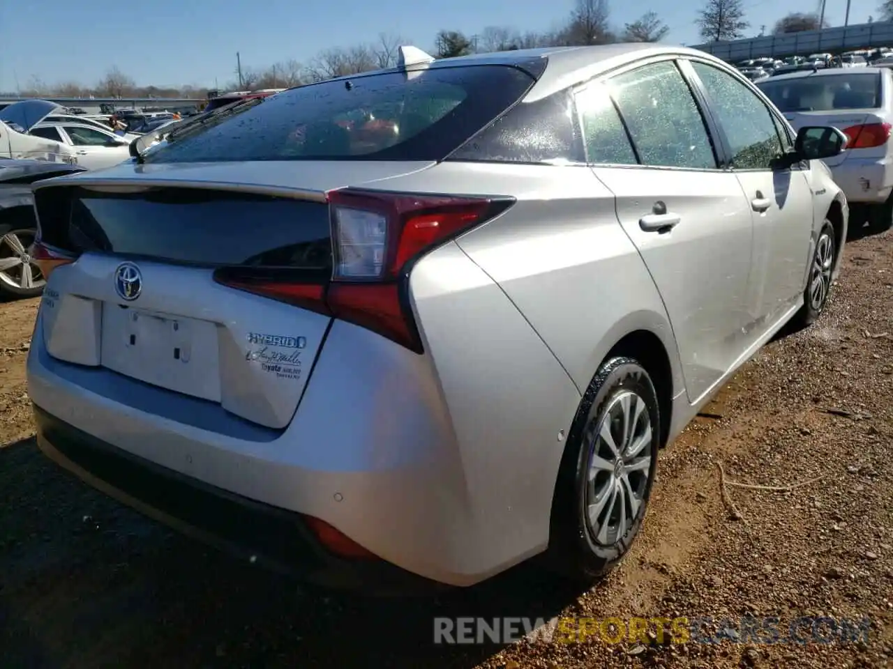 4 Photograph of a damaged car JTDL9RFU9K3007872 TOYOTA PRIUS 2019