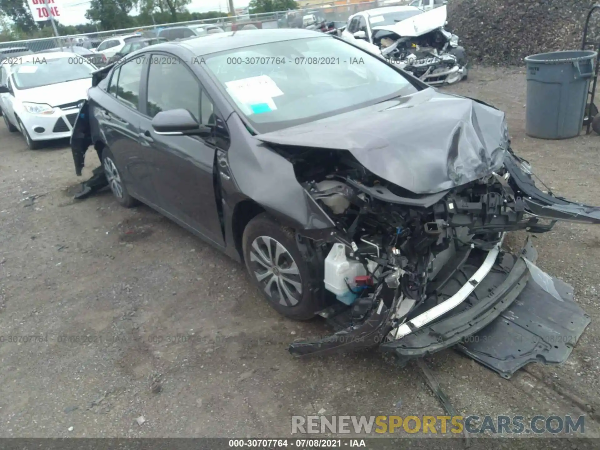 1 Photograph of a damaged car JTDL9RFU9K3008794 TOYOTA PRIUS 2019