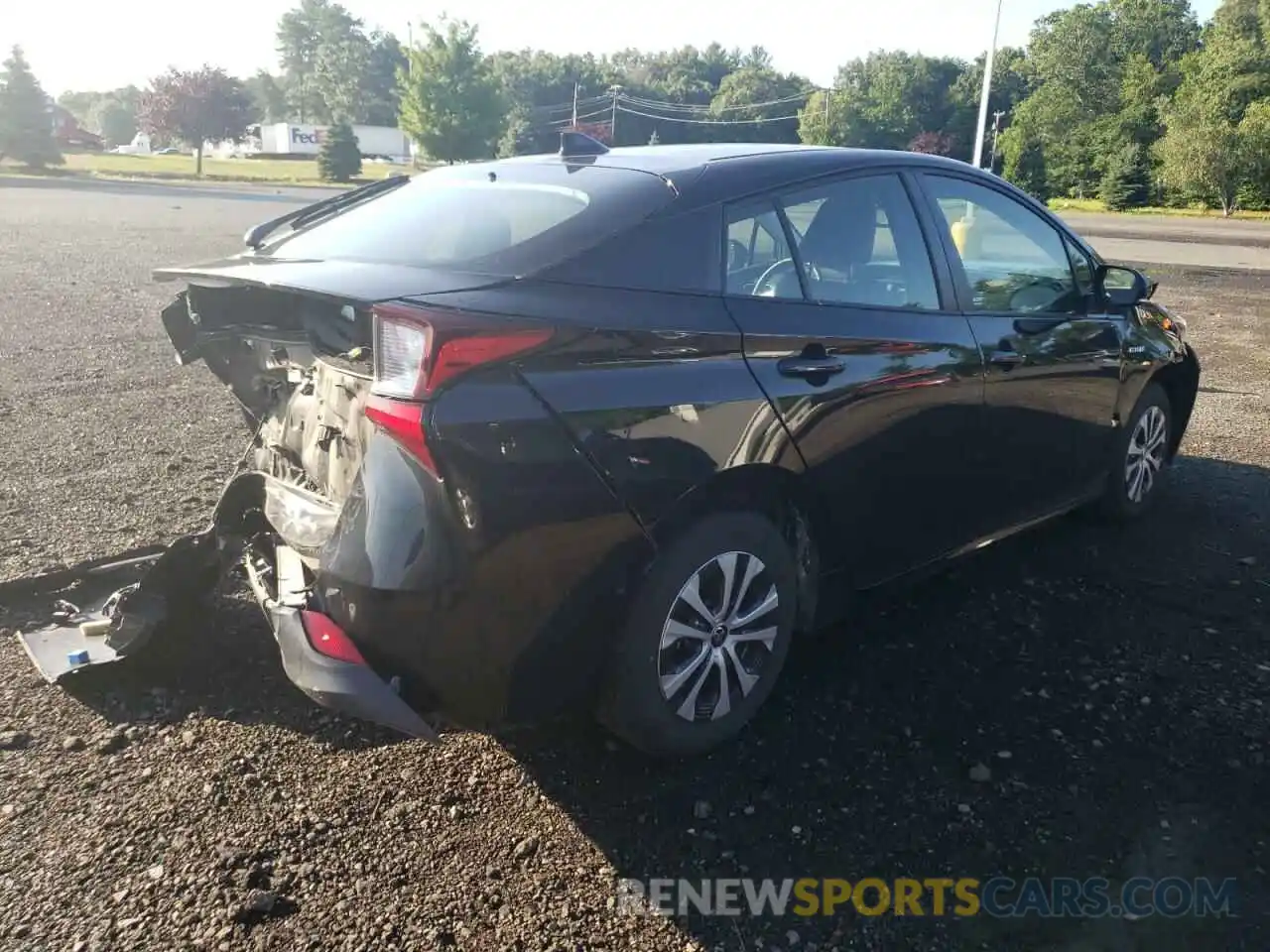 4 Photograph of a damaged car JTDL9RFU9K3009458 TOYOTA PRIUS 2019