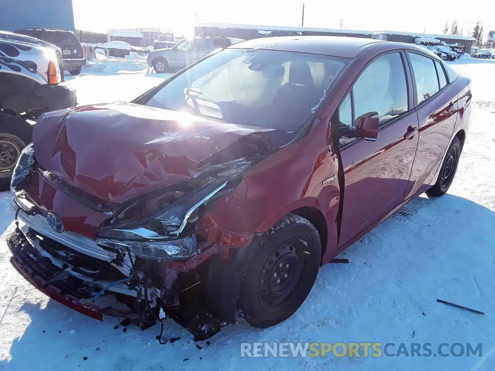 2 Photograph of a damaged car JTDL9RFU9K3011646 TOYOTA PRIUS 2019