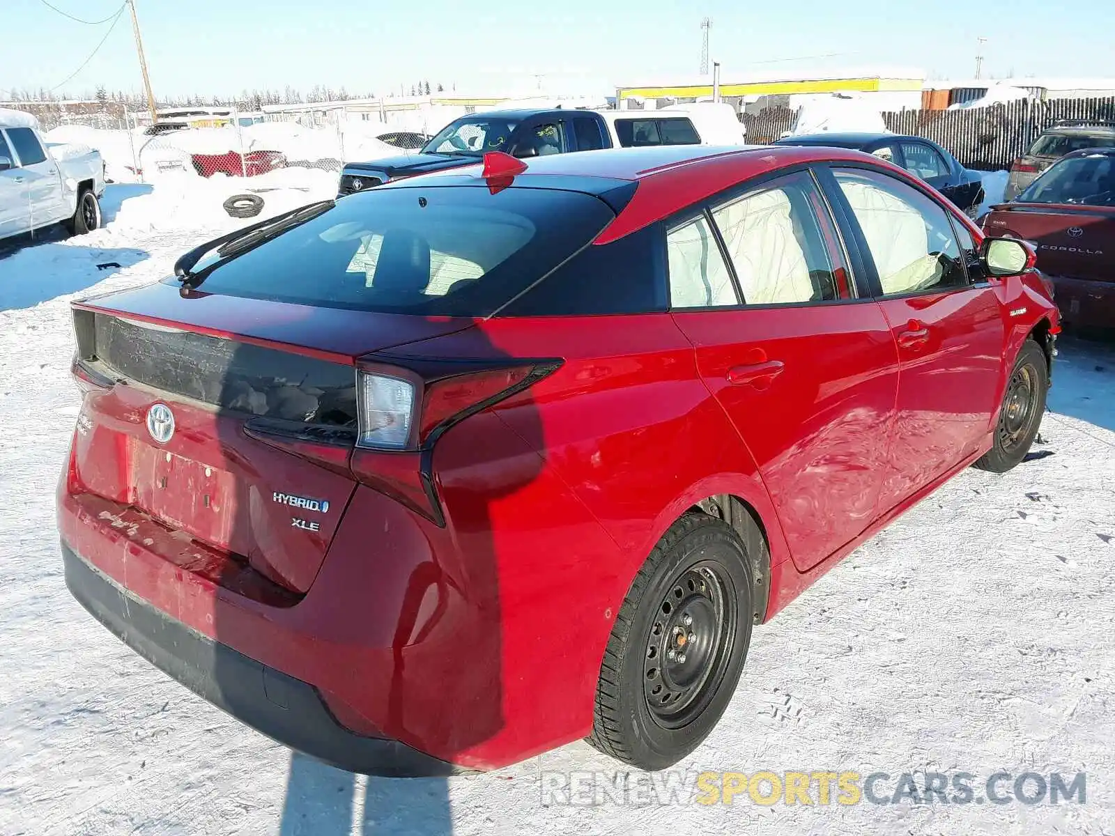 4 Фотография поврежденного автомобиля JTDL9RFU9K3011646 TOYOTA PRIUS 2019