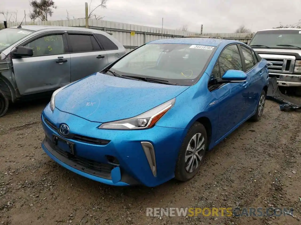 2 Фотография поврежденного автомобиля JTDL9RFU9K3012456 TOYOTA PRIUS 2019