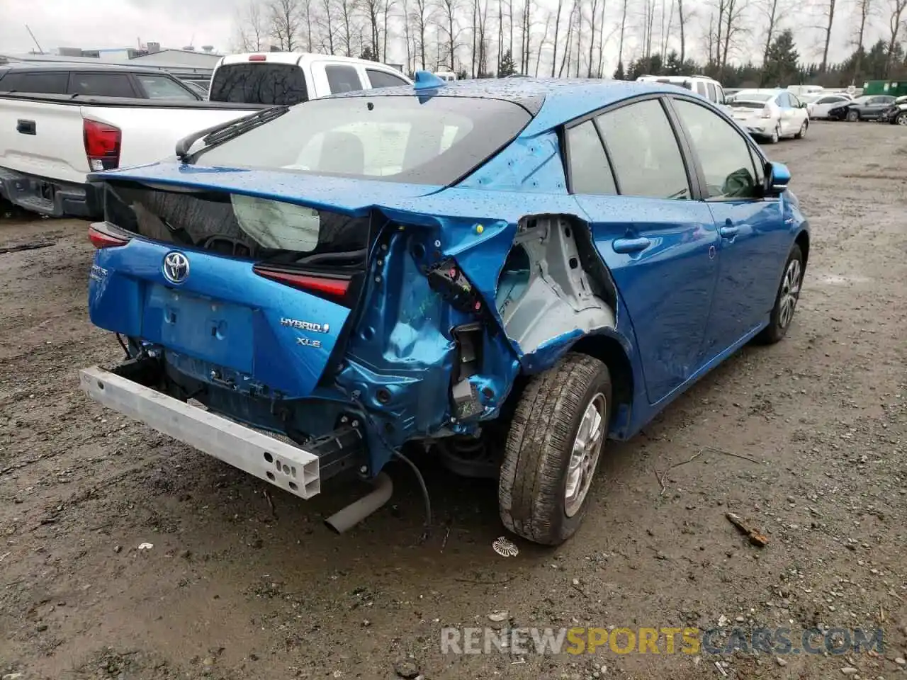 4 Фотография поврежденного автомобиля JTDL9RFU9K3012456 TOYOTA PRIUS 2019