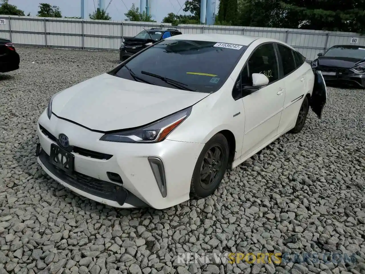 2 Photograph of a damaged car JTDL9RFU9K3012747 TOYOTA PRIUS 2019