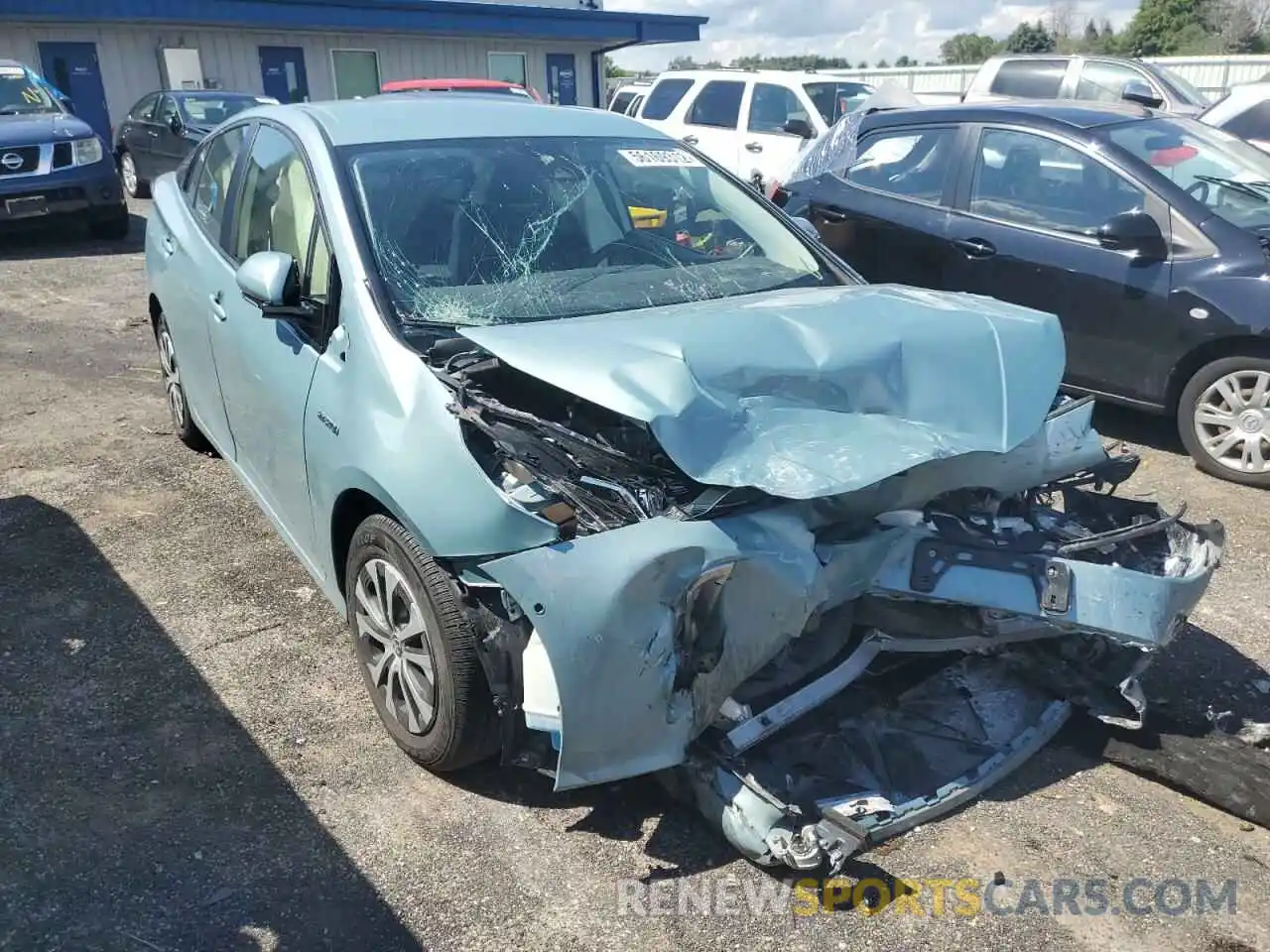 1 Photograph of a damaged car JTDL9RFUXK3000171 TOYOTA PRIUS 2019