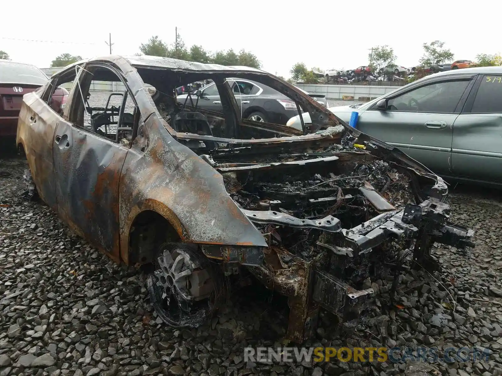 1 Photograph of a damaged car JTDL9RFUXK3001983 TOYOTA PRIUS 2019