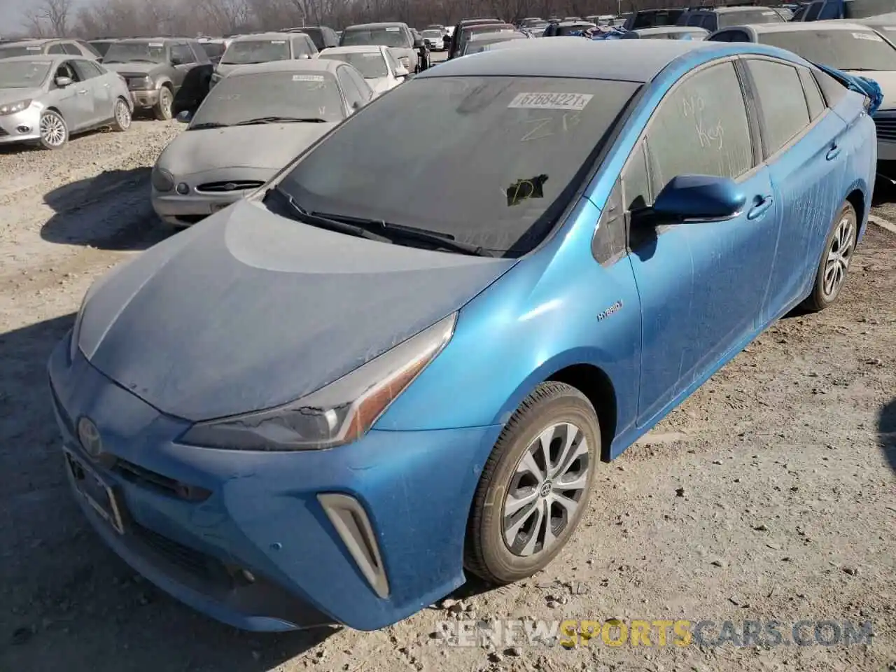 2 Фотография поврежденного автомобиля JTDL9RFUXK3002292 TOYOTA PRIUS 2019