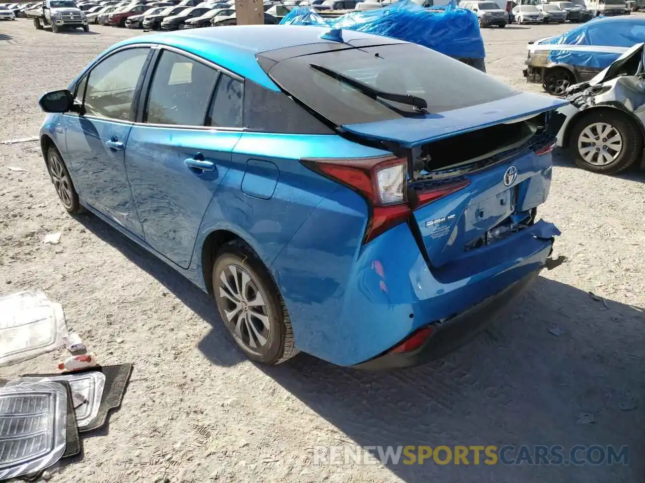 3 Фотография поврежденного автомобиля JTDL9RFUXK3002292 TOYOTA PRIUS 2019