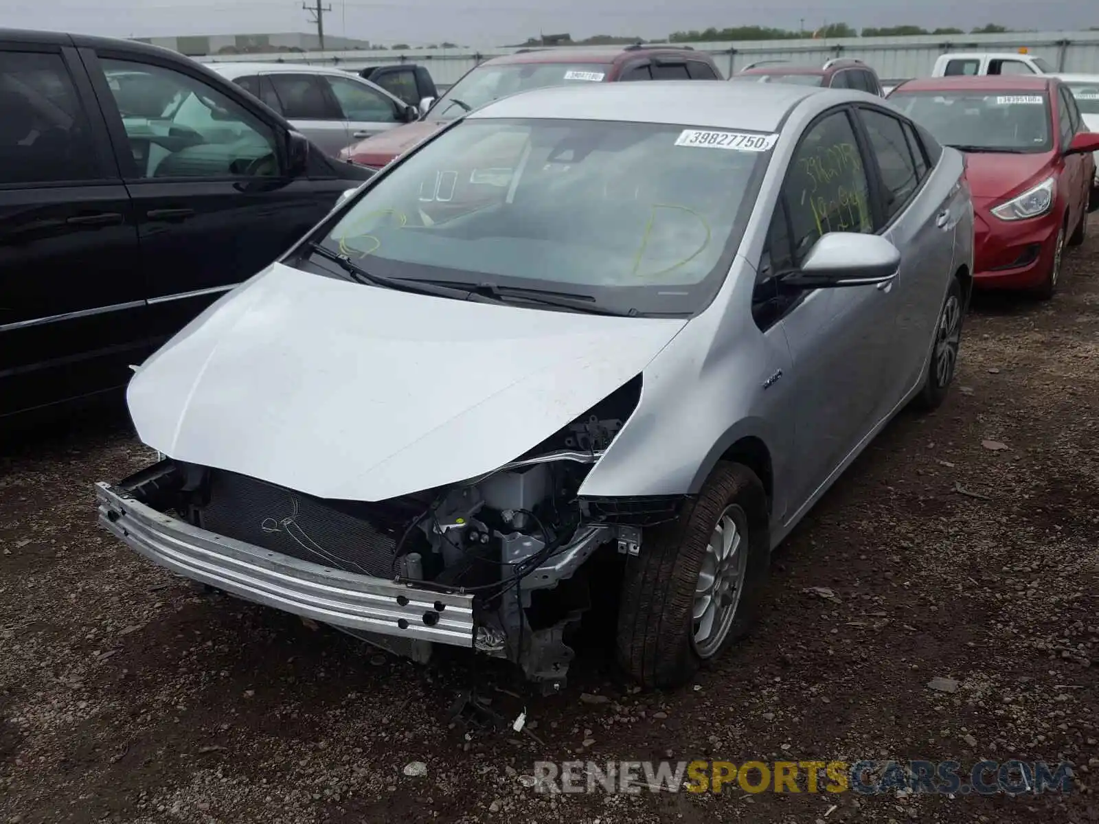 2 Photograph of a damaged car JTDL9RFUXK3004348 TOYOTA PRIUS 2019